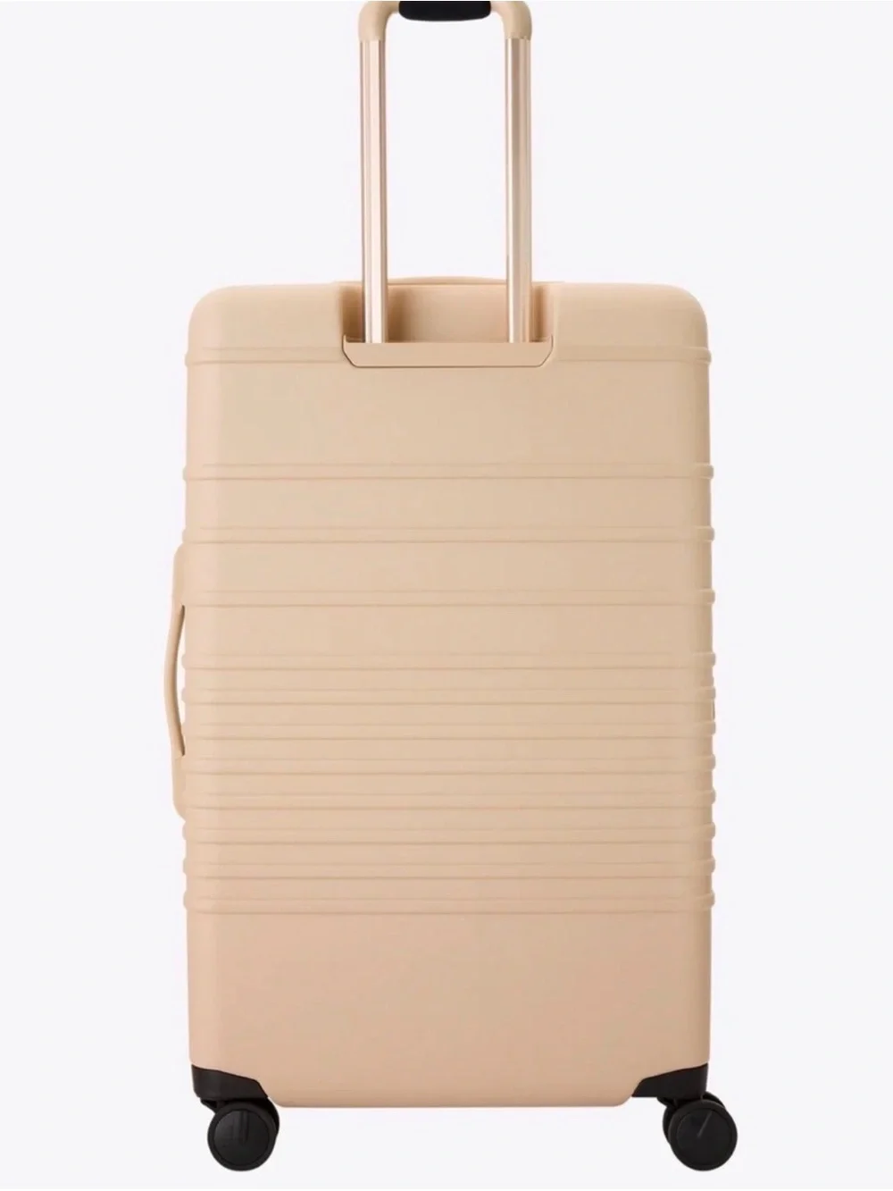 Large BEIS Beige check in Hardshell Spinner Luggage NWT